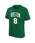 ფოტო #2 პროდუქტის Big Boys and Girls Kristaps Porzingis Kelly Green Boston Celtics Icon Name Number T-Shirt