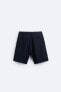 100% linen cargo bermuda shorts
