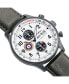 ფოტო #1 პროდუქტის Men's Hawker Hurricane Chronograph Gray Genuine Leather Strap Watch 42mm