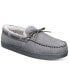 Фото #1 товара Men's Faux-Suede Moccasin Slippers with Faux-Fur Lining, Created for Macy's