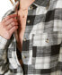 Women's Cotton Plaid Fringe-Hem Cropped Shirt