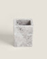 Grey marble toothbrush holder