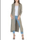 Фото #1 товара Women's Long Duster Open Front Knit Cardigan Jacket