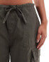 Good For Nothing parachute cargo trousers in khaki