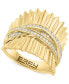 ფოტო #1 პროდუქტის EFFY® Diamond Pleated Crossover Statement Ring (1/4 ct. t.w.) Ring in 14k Gold