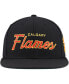 Mitchell Ness Men's Black Calgary Flames Core Team Script 2.0 Snapback Hat