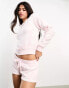 Фото #1 товара Boux Avenue heart plush top and short lounge set in baby pink