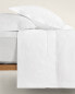 (300 thread count) sateen flat sheet with trim