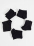 Фото #5 товара ASOS DESIGN 5 pack trainer socks in black