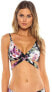 Фото #1 товара Becca by Rebecca Virtue Women's 236479 Classic Bikini Top Multi Swimwear Size L