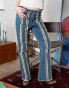 Фото #4 товара Labelrail x Lara Adkins low rise frayed detail jeans in blue