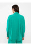 Фото #5 товара Düz Uzun Kollu Oversize Keten Karışımlı Kadın Gömlek