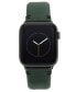 Фото #1 товара Men's Dark Green Premium Leather Band Compatible with 42mm, 44mm, 45mm, Ultra, Ultra2 Apple Watch