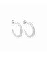 ფოტო #1 პროდუქტის Crescent Hoops Silver Medium