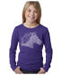 ფოტო #1 პროდუქტის Big Girl's Word Art Long Sleeve T-Shirt - Horse Mane