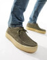 Clarks Originals Wallabee cupsole shoes in grey suede