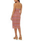 Women's Crochet Stripe Halter Sleeveless Sheath Dress