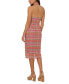 Фото #2 товара Women's Crochet Stripe Halter Sleeveless Sheath Dress