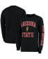 Men's Black Arizona State Sun Devils Distressed Arch Over Logo Long Sleeve Hit T-shirt Small - фото #1