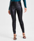 ფოტო #4 პროდუქტის Women's Faux-Leather Side-Studded Leggings, Created for Macy's