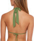 Women's Plunge-Neck Halter Bikini Top