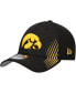 ფოტო #1 პროდუქტის Men's Black Iowa Hawkeyes Active Slash Sides 39THIRTY Flex Hat