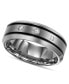 Tungsten Ring, Diamond Wedding Band (1/10 ct. t.w.)