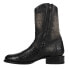 Ferrini Winston Alligator Print Round Toe Cowboy Mens Black Dress Boots 2471304