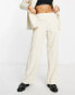 Selected Femme tailored cord suit trousers in winter white