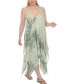 Фото #2 товара Платье-рубашка средней длины Raviya Plus Size Tie-Dyed Handkerchief Cover-Up для пляжа