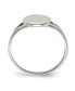 Stainless Steel Polished Oval Disc Ring