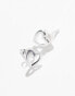 Accessorize sterling silver cut out heart stud earrings in silver