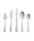 Фото #1 товара Riverridge Beaded 46 Piece Monogrammed Flatware Set - W, Service for 8