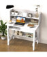 Home Office Computer Desk with Storage Shelves and Drawer Ideal for Working and Studying