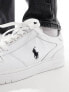 Фото #9 товара Polo Ralph Lauren Court trainer in white with black logo