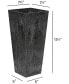 35138 Artstone Ella Tall Square Planter Black -13.5 Inch