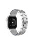 Men's and Women's Black Silver-Tone Jewelry Band for Apple Watch 38mm