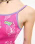 Obey margo tank dress in pink