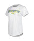 ფოტო #4 პროდუქტის Women's White, Charcoal Los Angeles Chargers Sonata T-shirt and Leggings Sleep Set