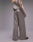 Topshop seamed wide leg trouser in ecru