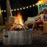 18" Wood-Burning Fire Pit with Spark Cover & Poker