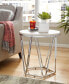 Lunia Faux Stone Round Side Table