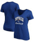 Фото #1 товара Women's Royal Kansas City Royals Victory Script V-Neck T-shirt