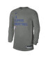 ფოტო #3 პროდუქტის Men's and Women's Heather Gray LA Clippers 2023/24 Legend On-Court Practice Long Sleeve T-shirt