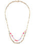 4-Piece Rainbow Necklace & Icon Rings Set One Size