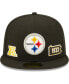 Фото #4 товара Men's Black Pittsburgh Steelers Identity 59Fifty Fitted Hat