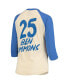 Фото #4 товара Women's Ben Simmons Cream Philadelphia 76ers Raglan 3/4-Sleeve T-shirt