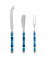 Фото #1 товара Jubilee Cheese Knife, Spreader and Fork Set - Shades of Denim