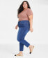 Фото #2 товара Trendy Plus Size High-Rise Skinny Jeans, Regular and Short Lengths, Created for Macy's