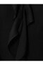 Фото #6 товара Mini Tül Elbise Fırfırlı Uzun Kollu Dökümlü Katmanlı V Yaka Astarlı